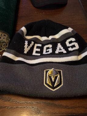 Vegas Golden Knights NHL Knit Beanie Hat OSFA Black Gray Winter Cap